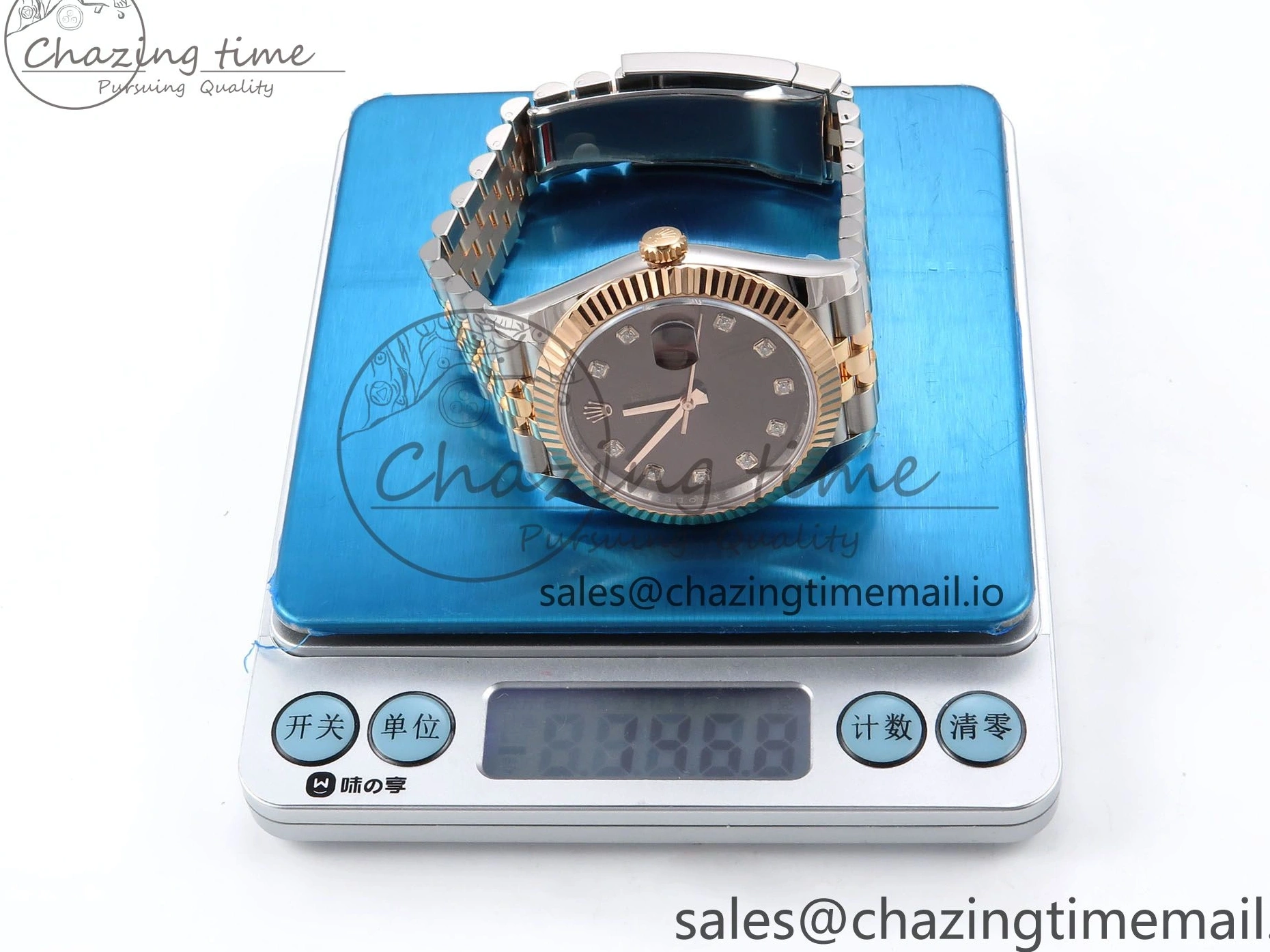 Good Copy Rolex Watches SH3235（Gain ARF Edition 126331 SS Brown DateJust Bracelet 1111 on RG Jubilee 1:1 41 Diamonds 904L Best Thermal Steel Weight） Dial 1230